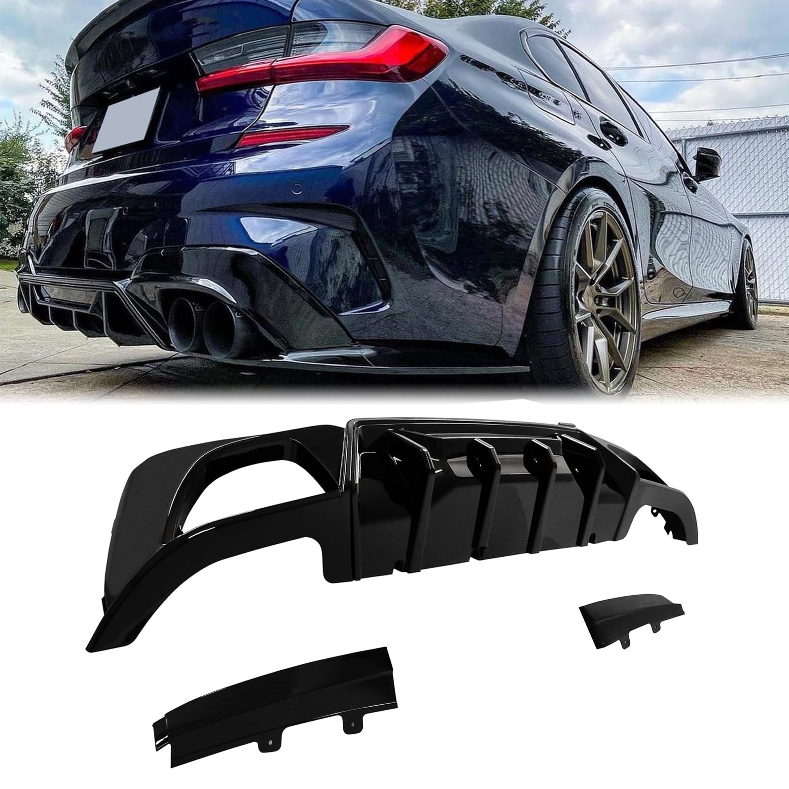 Amazon.co.jp: CHIESMA リアディフューザー BMW 3シリーズ G20 M Sport