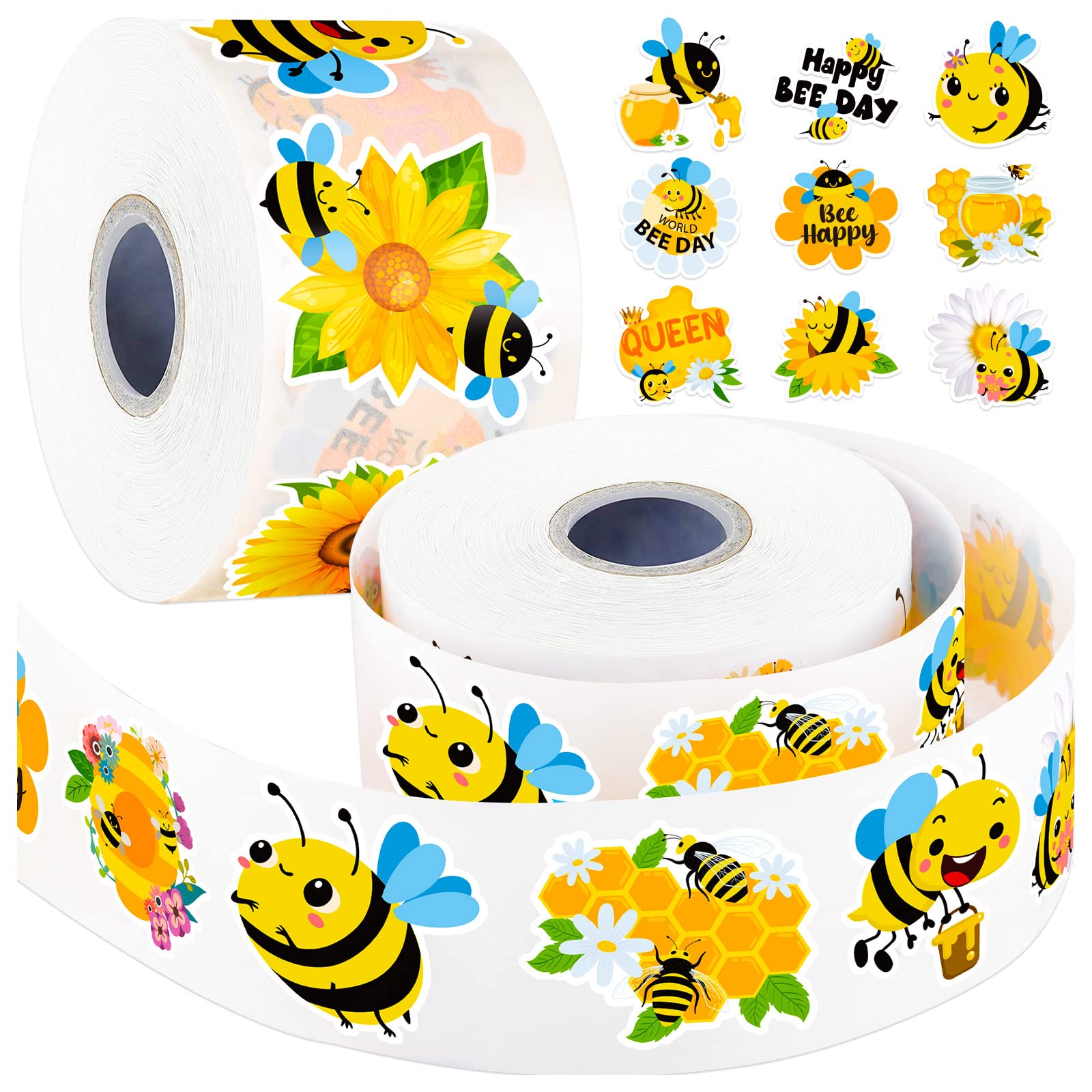 Stickers abeille enfants autocollants mignons tournesol et miel pour scrapbooking et loisirs