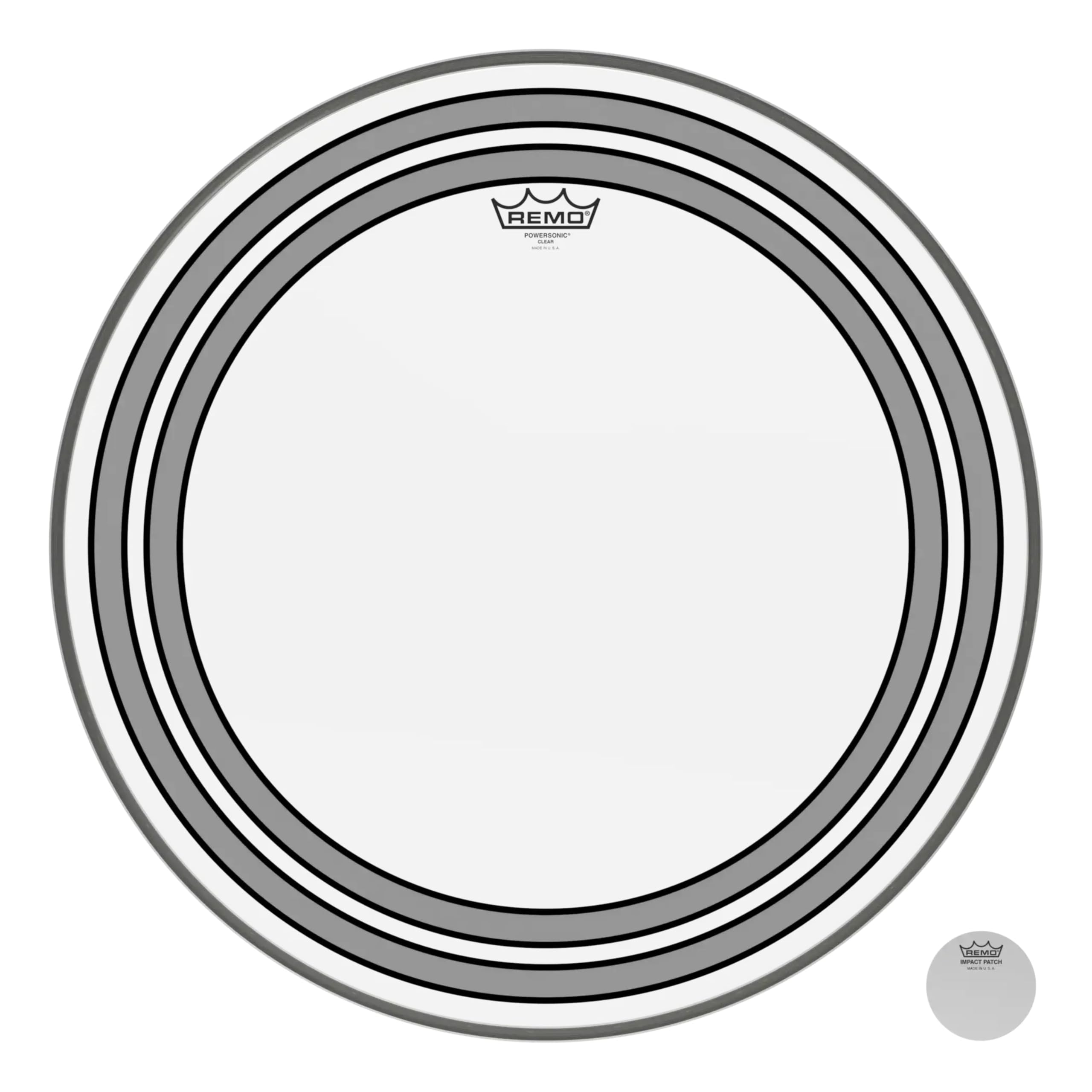 Remo drumhead Powersonic Clear Bass Drum – 22" – PW-1322-00
