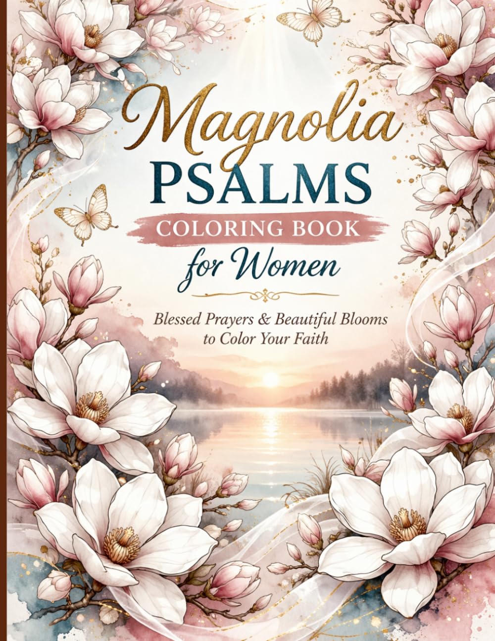 Magnolia Psalms Coloring Book for Women:: Blessed Prayers & Beautiful Blooms to Color Your Faith (Bible Psalms Coloring Series for Women)
