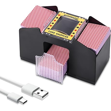 AOZBZ Card Shuffler - Automatic, Battery-Operated, Made in the USA