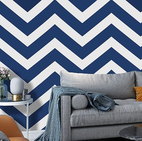 Miniatura 10 de Papel tapiz autoadhesivo de 17.3 x 78.7 pulgadas, papel de contacto blanco y negro, papel de contacto extraíble a rayas, autoadhesivo, impermeable,