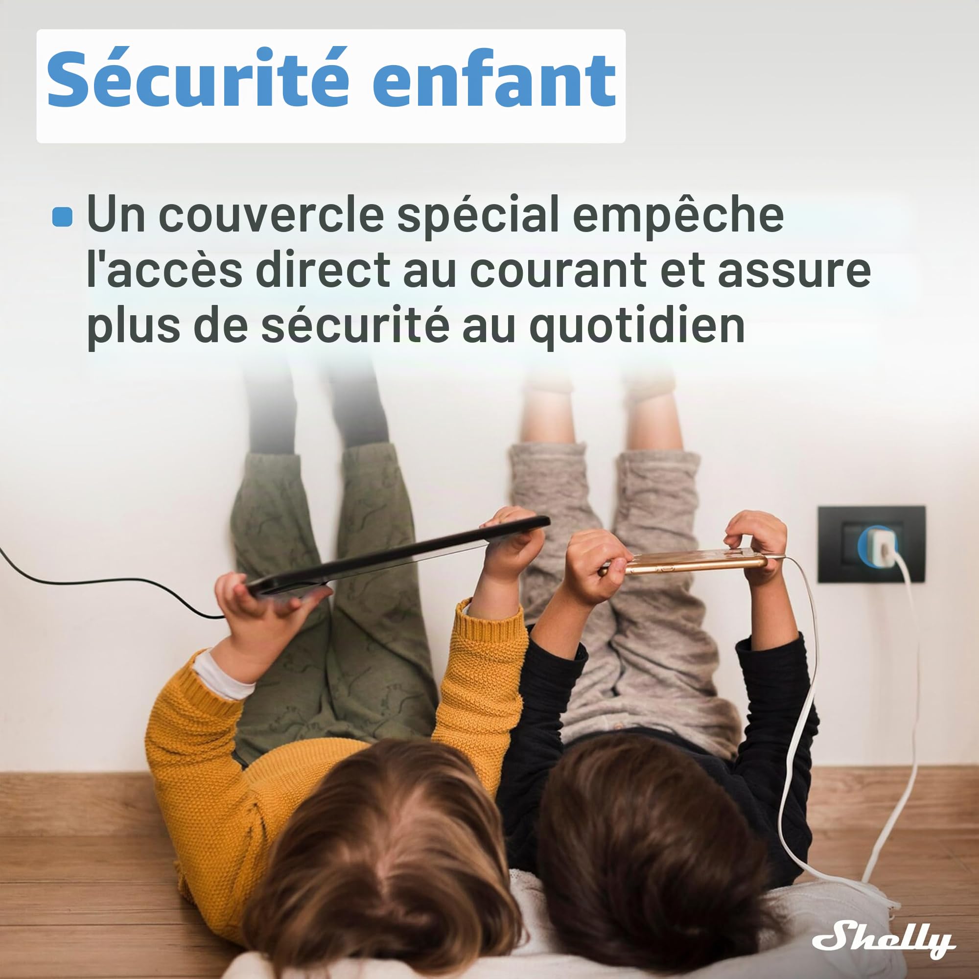 Shelly Plug S Gen3 Prise intelligente Wi-Fi noire, mesure de la puissance, 12 A, 2500 W, minuterie, prise certifiée mat, chauffage et refroidissement, Alexa et Google, pas de hub nécessaire (4 pièces)