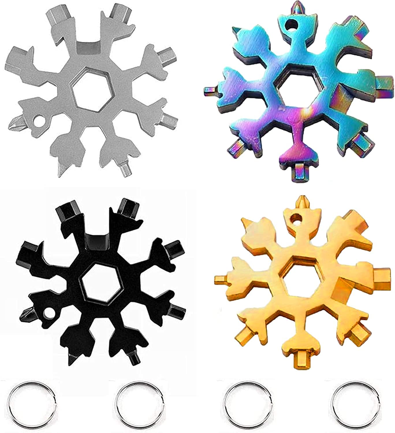 Grofilo 18 In 1 Snowflake Multi Tool, Stainless Steel Beer Bottle Opener, Flat Phillips Screwdriver Kit/Wrench, Outdoor Durable and Portable (B09HQX65KL) Amazon Price History, Amazon Price Tracker