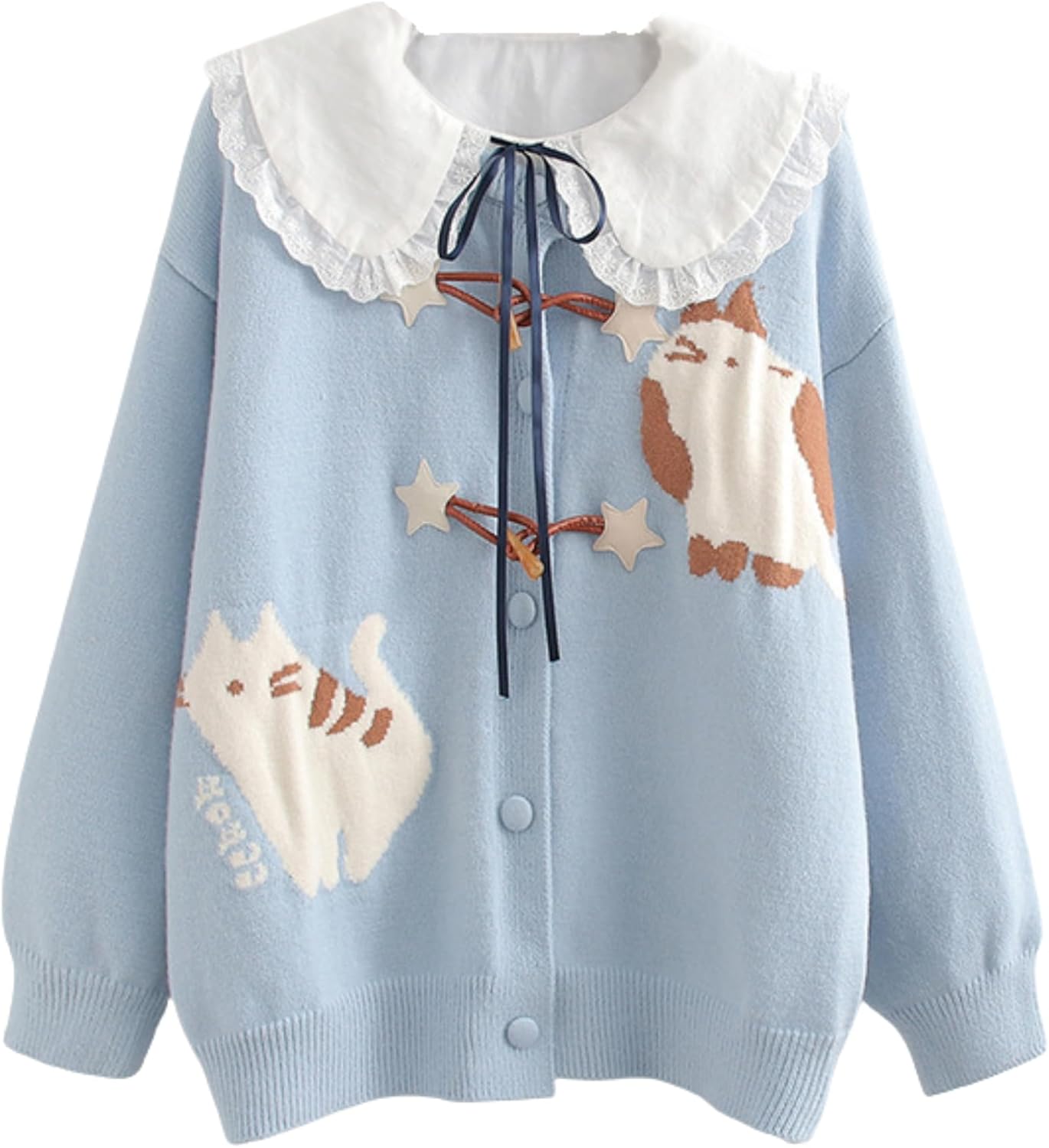 BAIMORE Women's Peter Pan Collar Shirt with Bow Tie Tie Long Sleeve Ruffle Button Shirt