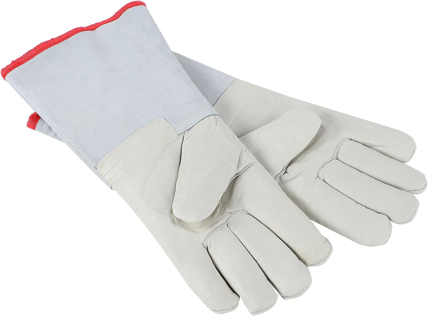 Yosoo Health Gear 40cm Long Cryogenic LNG Liquid Nitrogen Treatment Protective Glove Work Gloves Cold Storage Safety Frozen Cryo Cowhide Low Temperature