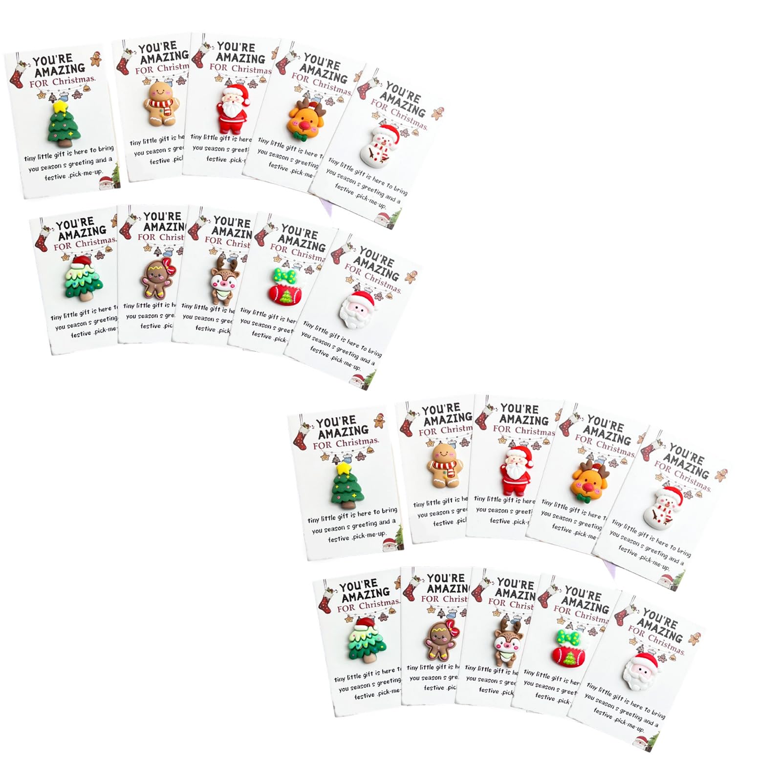 Christmas Miniature Pocket Hug Card Happy Holidays Souvenir Emotional Appreciation Family Friend Resin Christmas Decorations