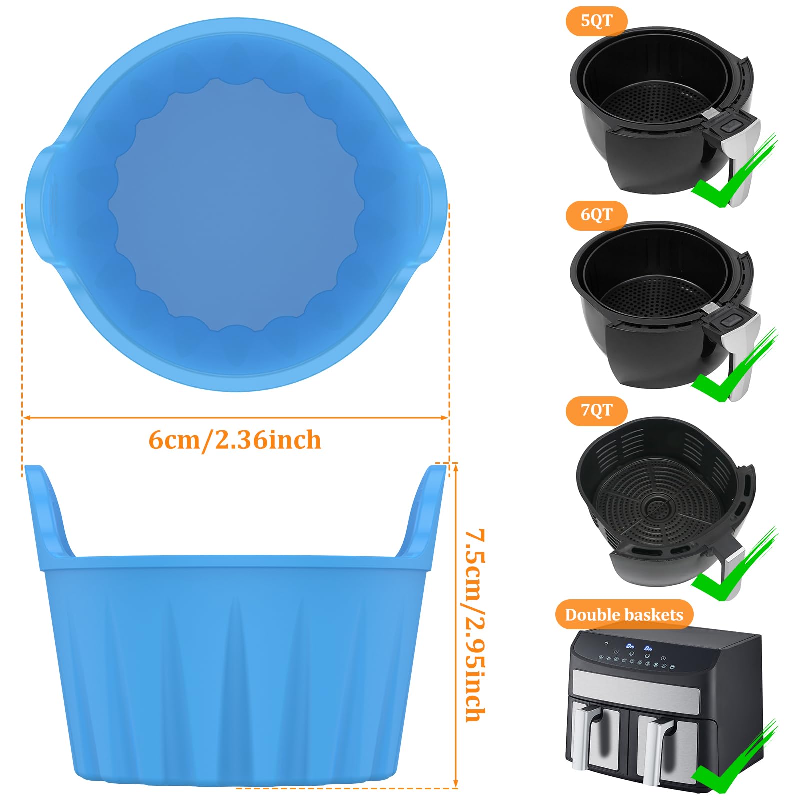4 stampi in silicone per uova in camicia, riutilizzabili, antiaderenti, resistenti al calore, per friggitrice ad aria, facili da rilasciare, accessori da cucina per uso alimentare