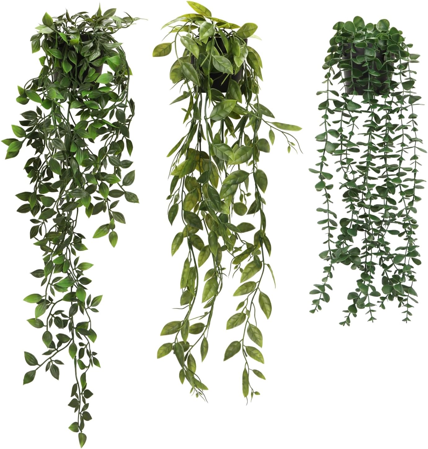 Artificial Hanging Plants 3 Pots