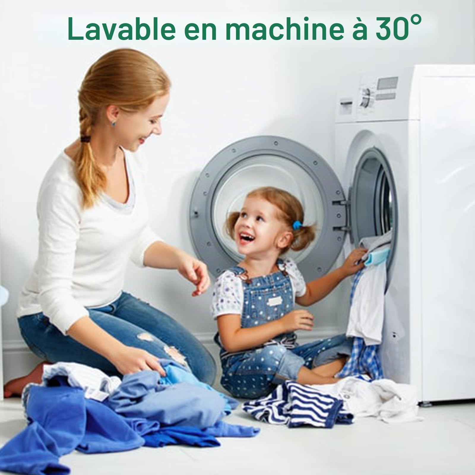 Ciel de lit en mousseline, 2 pièces, 270L x 67H cm, Vert, Polyvalent, Princess, Chambre d’enfant, Fille et Garçon
