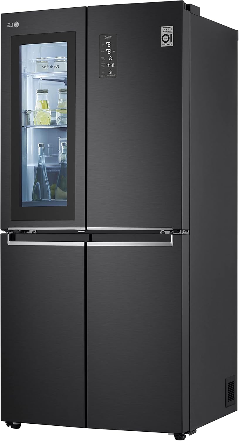 LG GML844PZ6F Frigorifero Americano Multidoor Total No Frost con Congelatore 506 L, Dispenser Acqua e Ghiaccio UV Nano, Door Cooling, Linear Cooling - Frigo Smart con Wi-Fi e Display LED Esterno [Classe di efficienza energetica F]