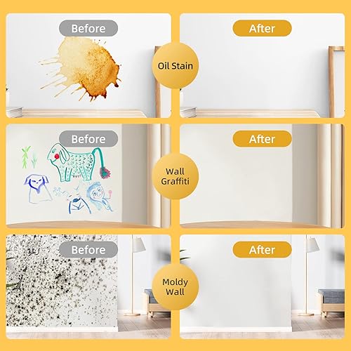 Miniatura 2 de aididan Pequeño cepillo de pared de rodillo, herramienta de reparación de pared de cepillo de rodillo pequeño 2 en 1, adecuado para reparar paredes