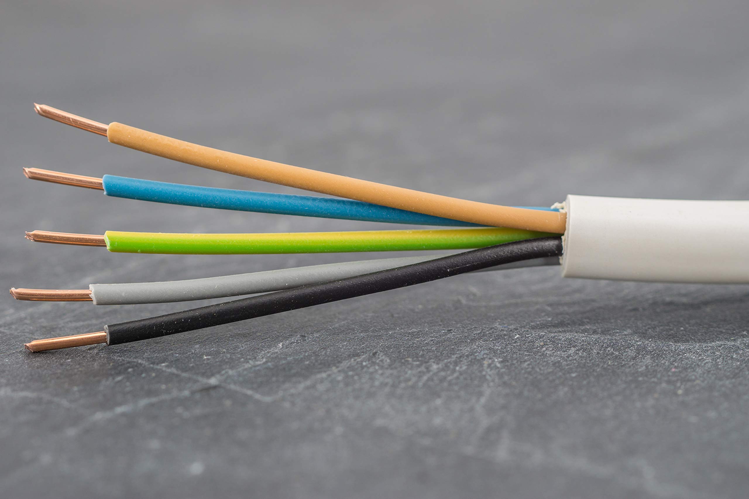 PVC Mantelleitung Kabel NYM-J 5x2,5, grau, Ring, 100 m