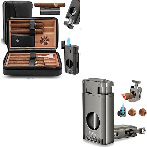 TISFA Cigar Humidor and Cigar Torch Lighter