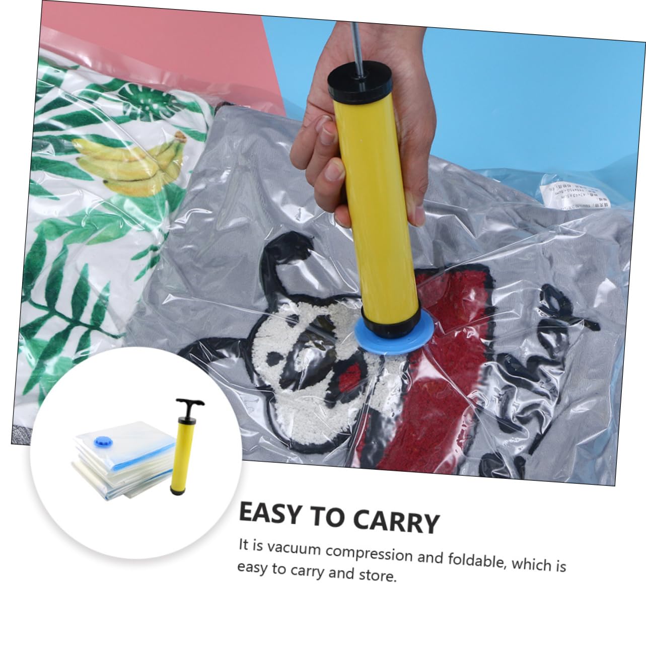 Bolsa de compresión de Almacenamiento de 5 Piezas, Bolsas de Almacenamiento con Sello al vacío, Bolsas de Almacenamiento de Ropa al vacío, Bolsa de Almacenamiento al vacío con Sel