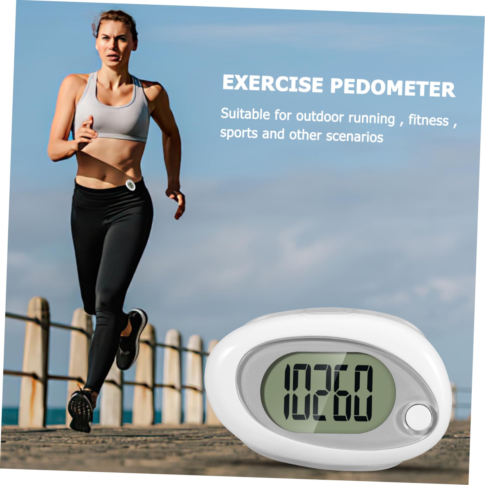 ifundom Portable Step Counter Accurate Pedometer for Walking Silent Operation Lightweight Clip Design Easy Reset for Hiking Walking and Daily Activity