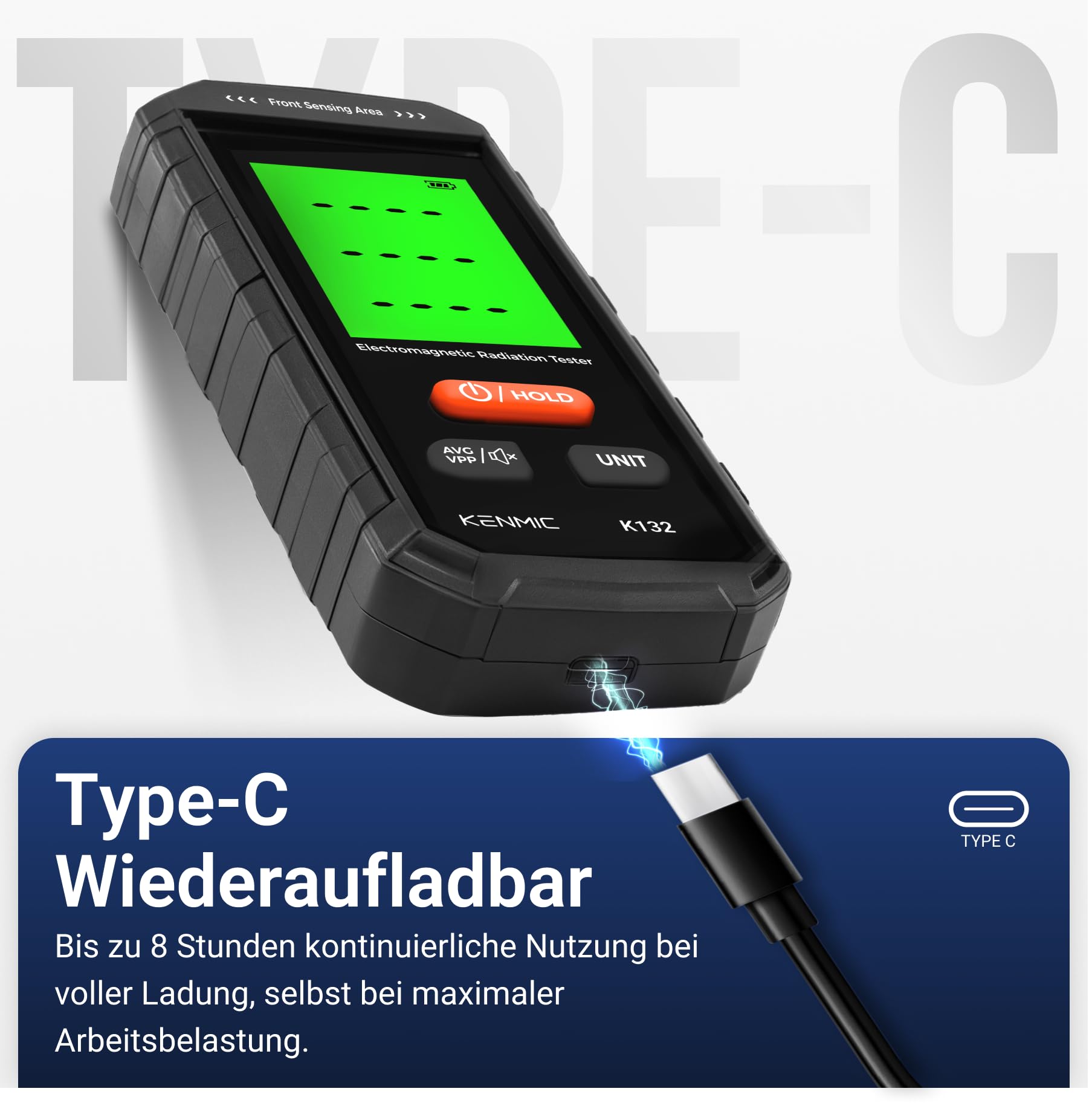 EMF Messgerät, 3-in-1 EMF Meter EF/MF/RF Tragbarer Elektromagnetischer Feld Strahlungs Detektor für EF, RF, MF, WiFi Signal, Passend für Zuhause, Büro EMF Inspektionen und Geisterjagd