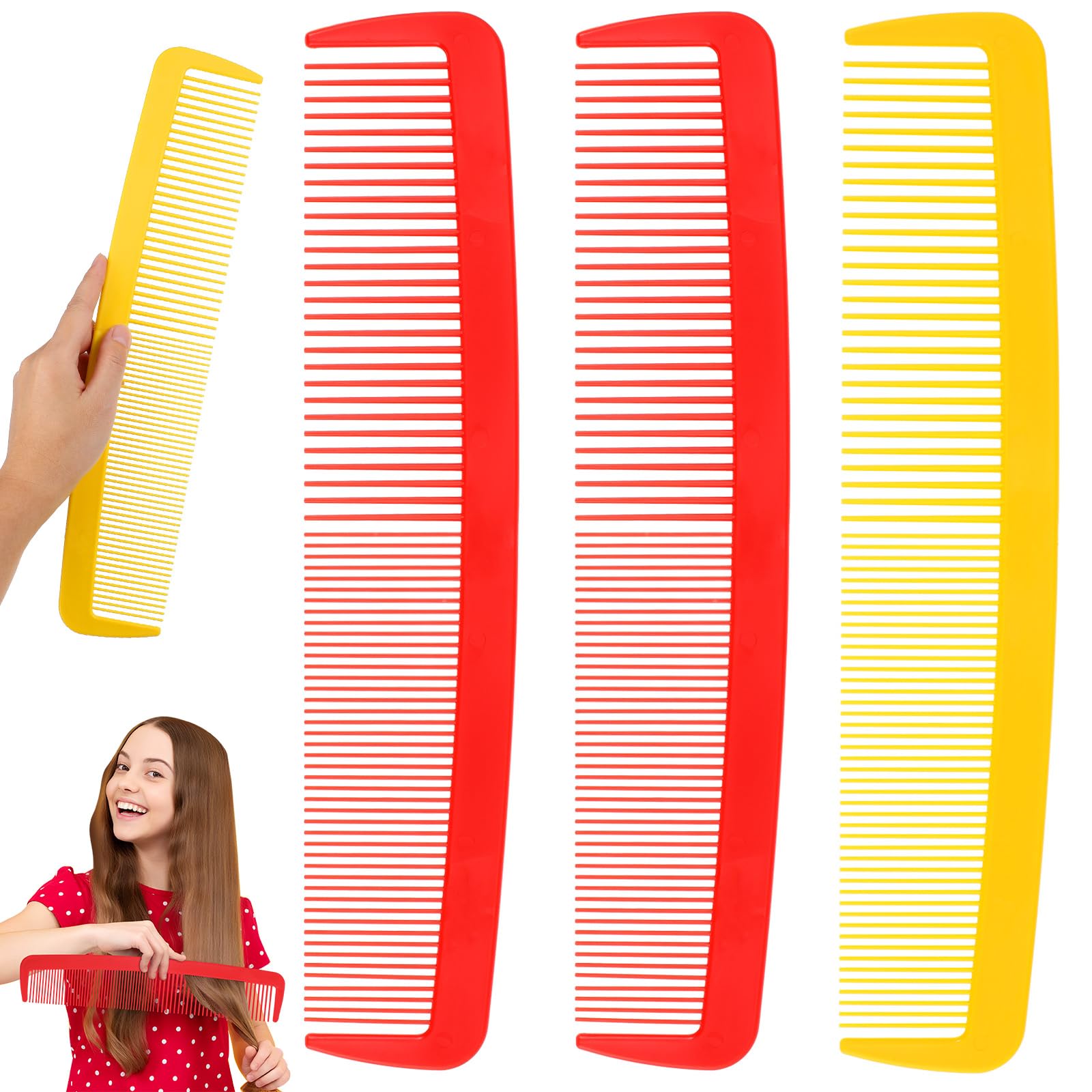 Ipetboom Halloween Funny Giant Comb Prank Props - 3Pcs Big Wide Tooth Combs