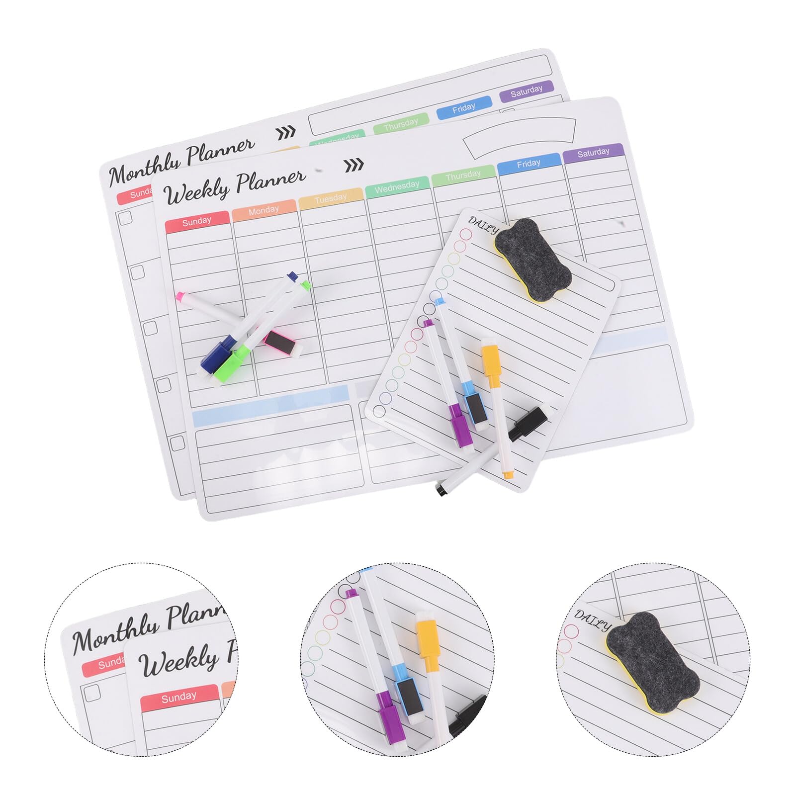 Magnetische Kalender-Planungstafel magnettafel wochenplaner Bürobedarf weekly planner board Magnetische, trocken abwischbare Tafel wochenplan magnetisch Tinte White