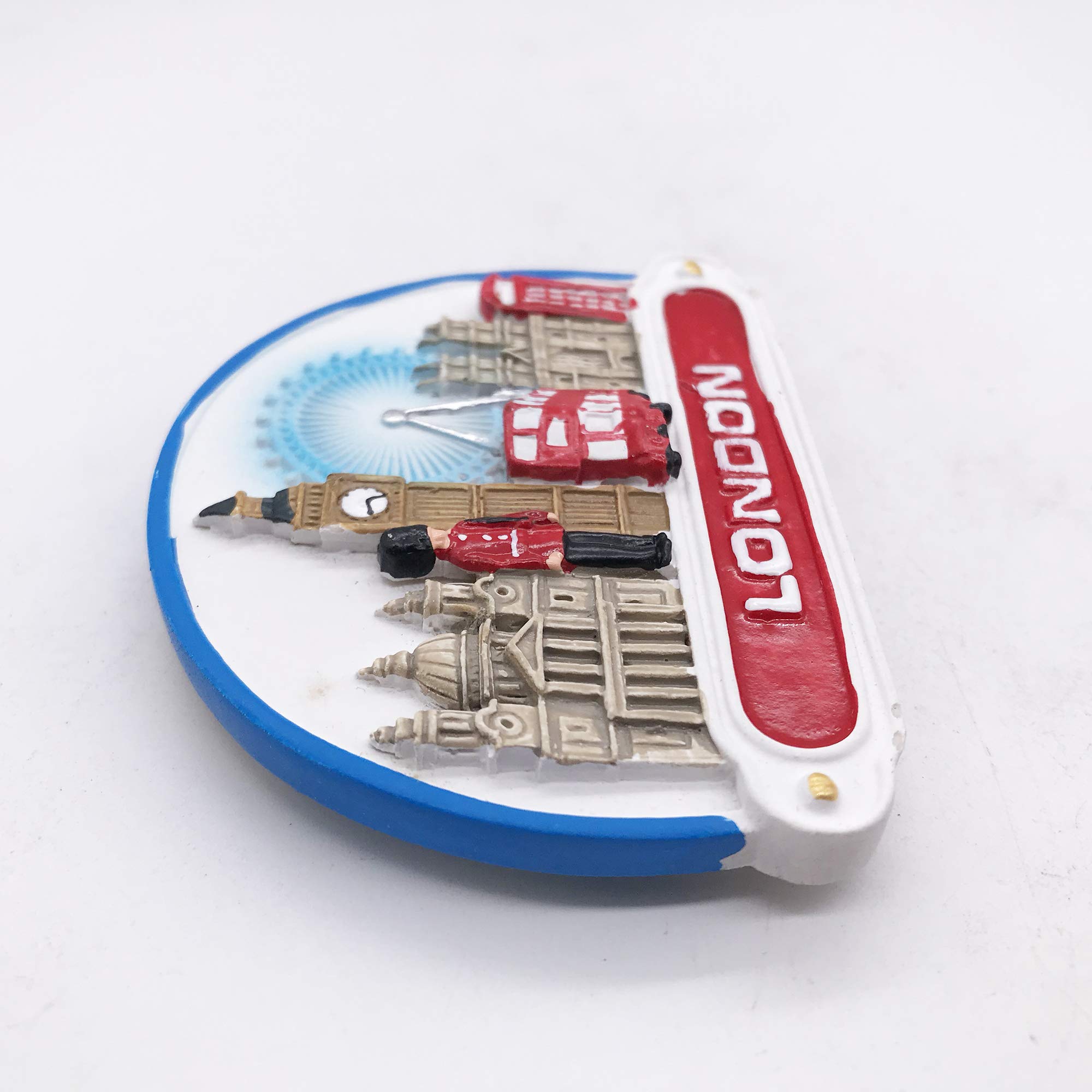 Magnete Frigo 3D Londra – Souvenir Viaggio UK – Resina Dipinta A Mano – Regalo Turistico Originale