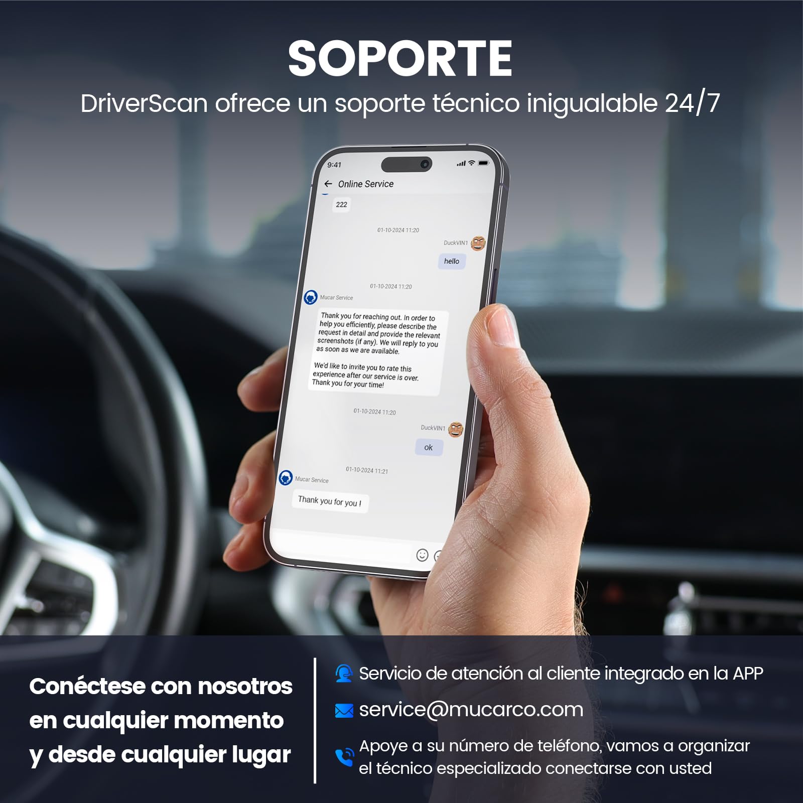 mucar DriverScan Adaptador Bluetooth OBD2 con Completo del Sistema | OBD2 Diagnosis Bluetooth Y 15 Funciones de Reinicio, Diagnosis Coche Multimarca Para Control Bi-Direccional/Codificación ECU