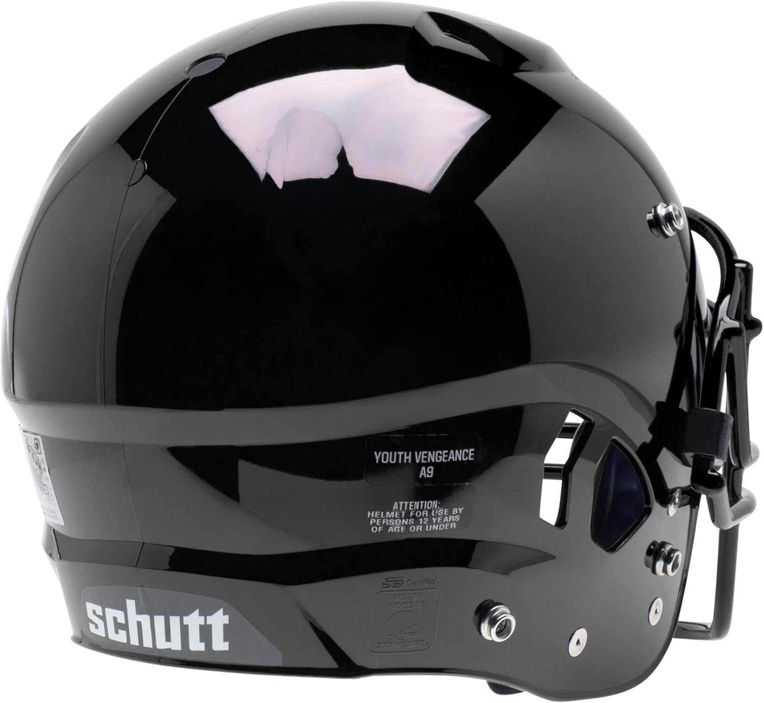 Schutt unisex teen Vengeance A9 Youth (Facemask NOT Included) Football Helmet, Black, Large X-Large US : Sports & Outdoors