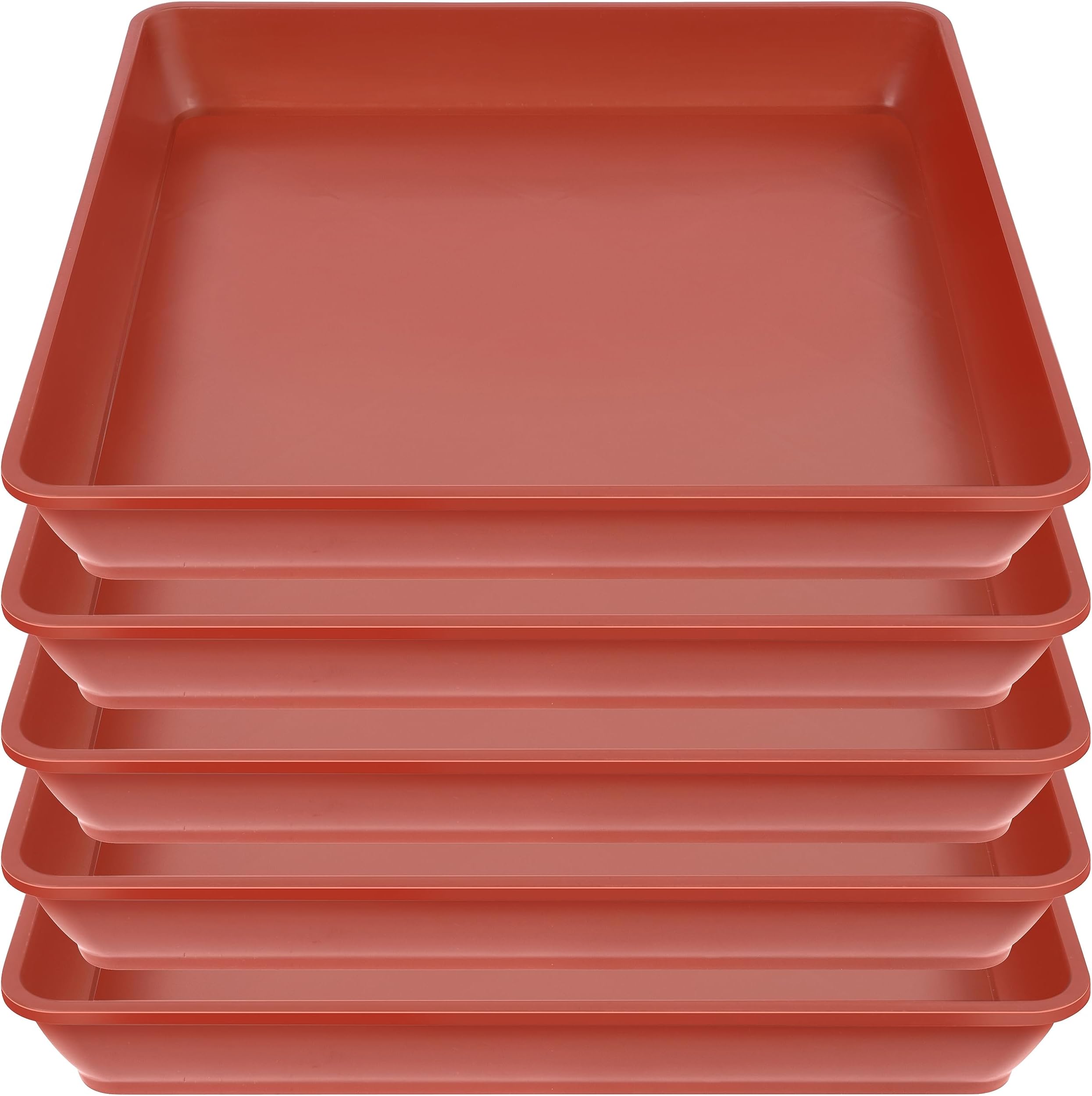 USKICH 10 Pack Square Plant Saucer, Plastic Plant Saucers