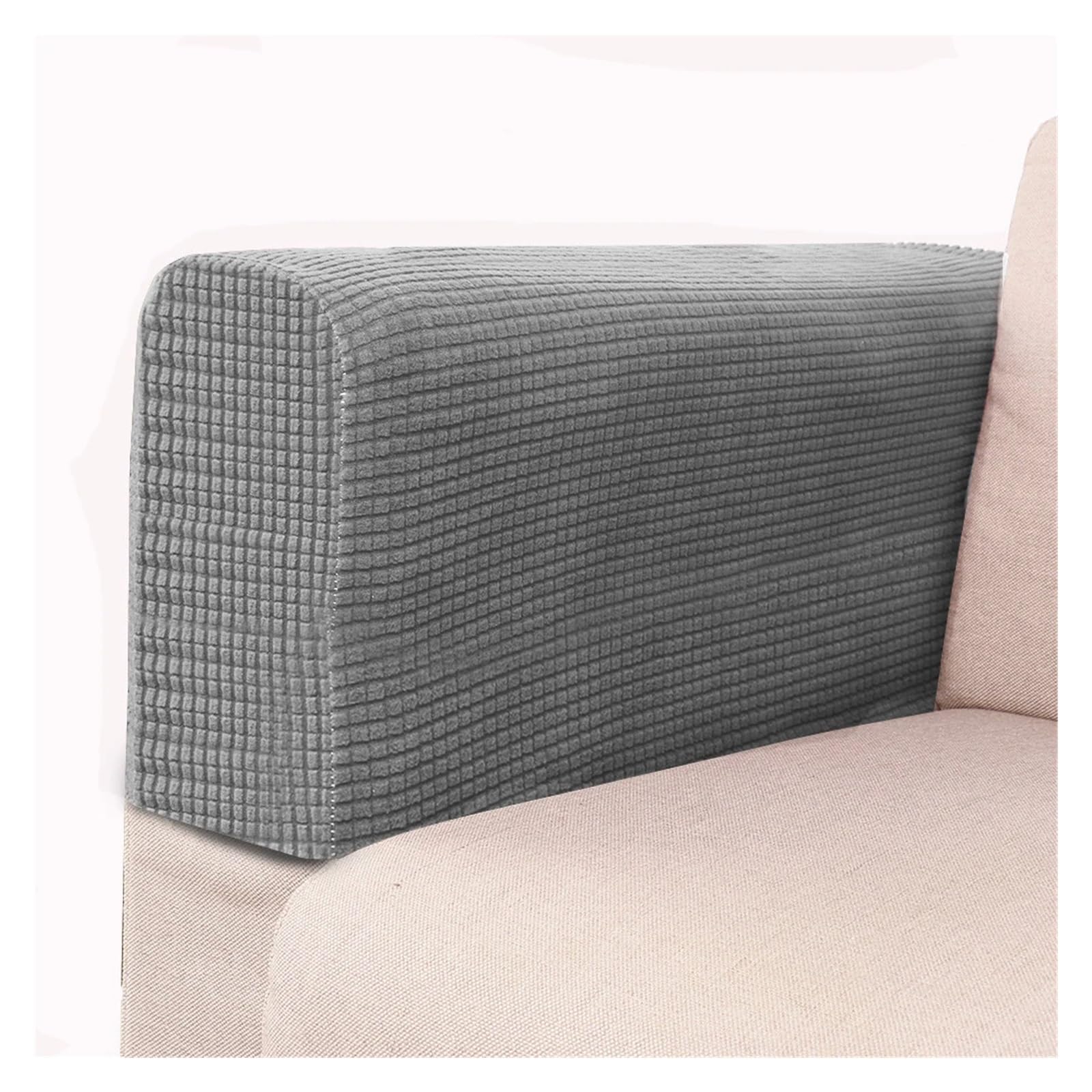 SFOIKVG Arm Covers 2pcs Couch Arm Covers Stretch Armchair Cover Polyester Solid Armrest For Sofa Anti-Stain And Washable Chair Slipcover for Sofa Chair(Light 2Pcs)