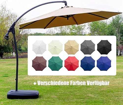 Miniatura 4 de Toldo para sombrilla para patio, funda de repuesto universal para sombrilla de 10 pies y 8 varillas para patio al aire libre, toldo redondo para