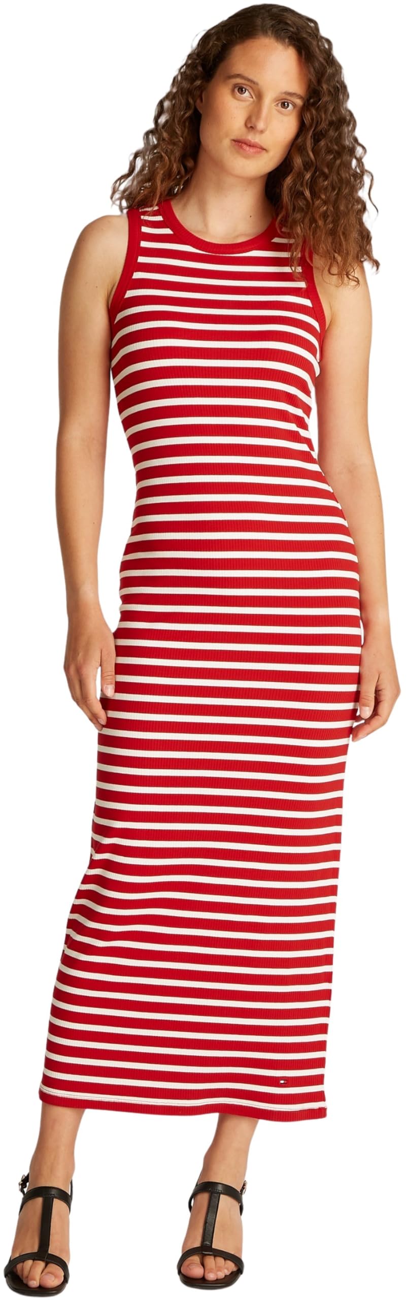 Tommy Hilfiger Damen Kleid Midi Dress Slim Fit