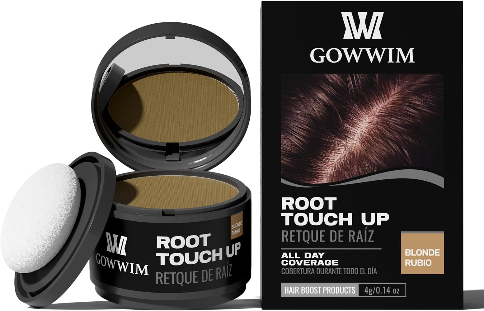 Hairline Powder (Blonde) - Instantly Conceal Gray Roots, Thin Hair Touch-Up, Hair Color Shadow Cover, 4g