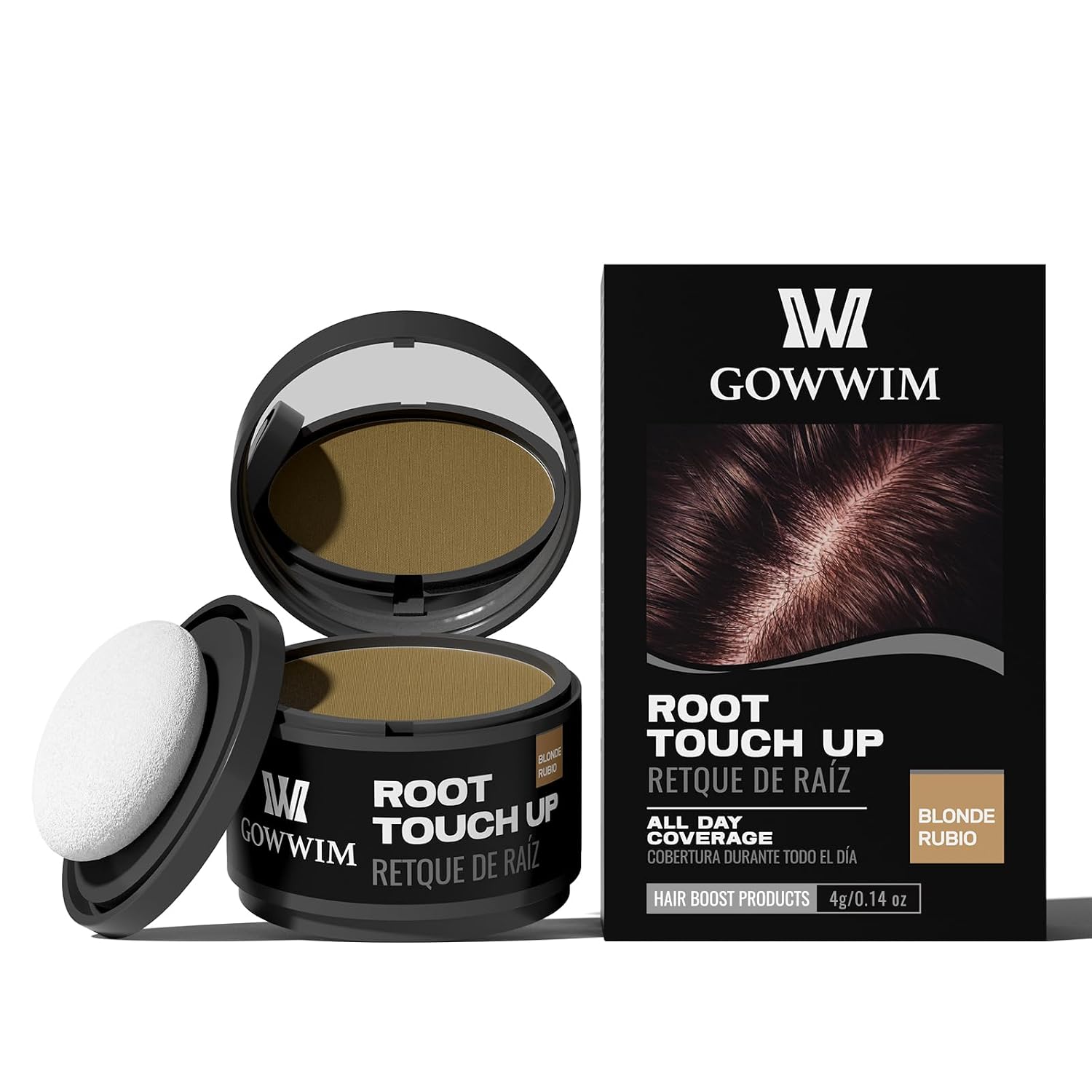 Hairline Powder (Blonde) - Instantly Conceal Gray Roots, Thin Hair Touch-Up, Hair Color Shadow Cover, 4g