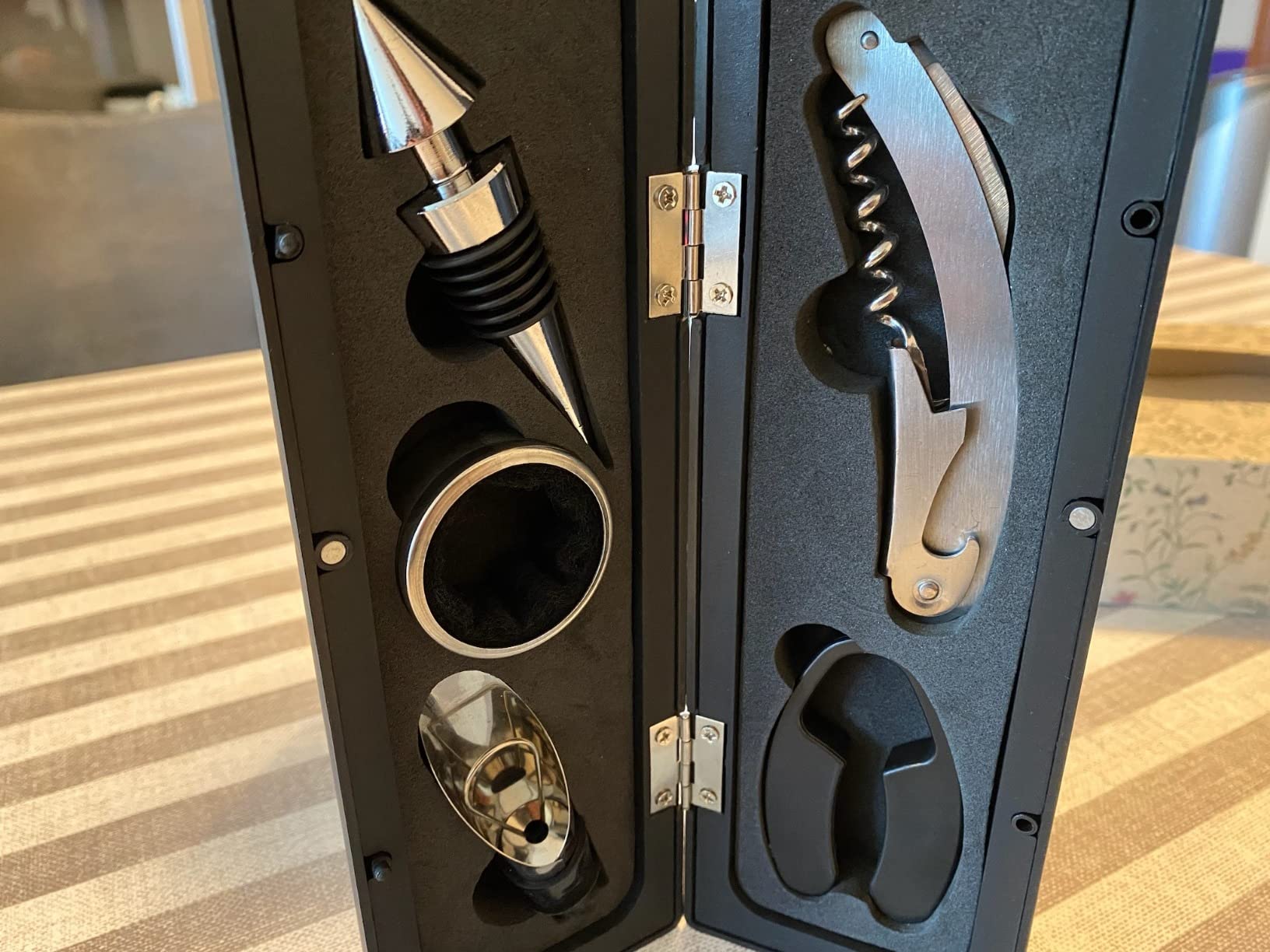 Set Accessori Vino VB VIN BOUQUET - Apriscatole, Versatore, Tappo E Anello Antigoccia - Foto 7