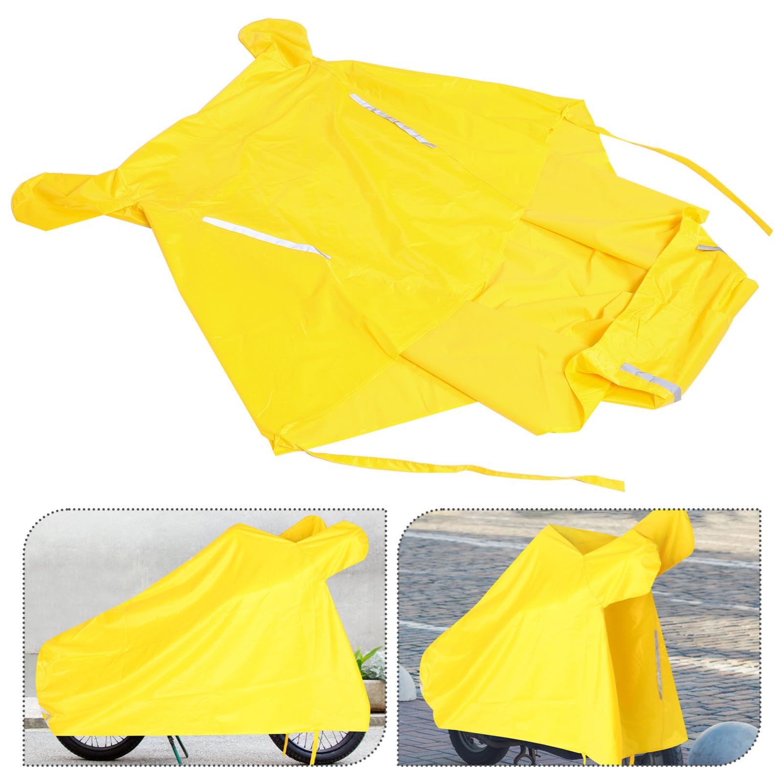 Housse de Moto Étanche Jaune 3XL en Tissu Oxford, Protection Extérieure | Anti-poussière, Protection Soleil et Pluie, Format 1 Pièce, Usage Vélo et Trottinette Électrique