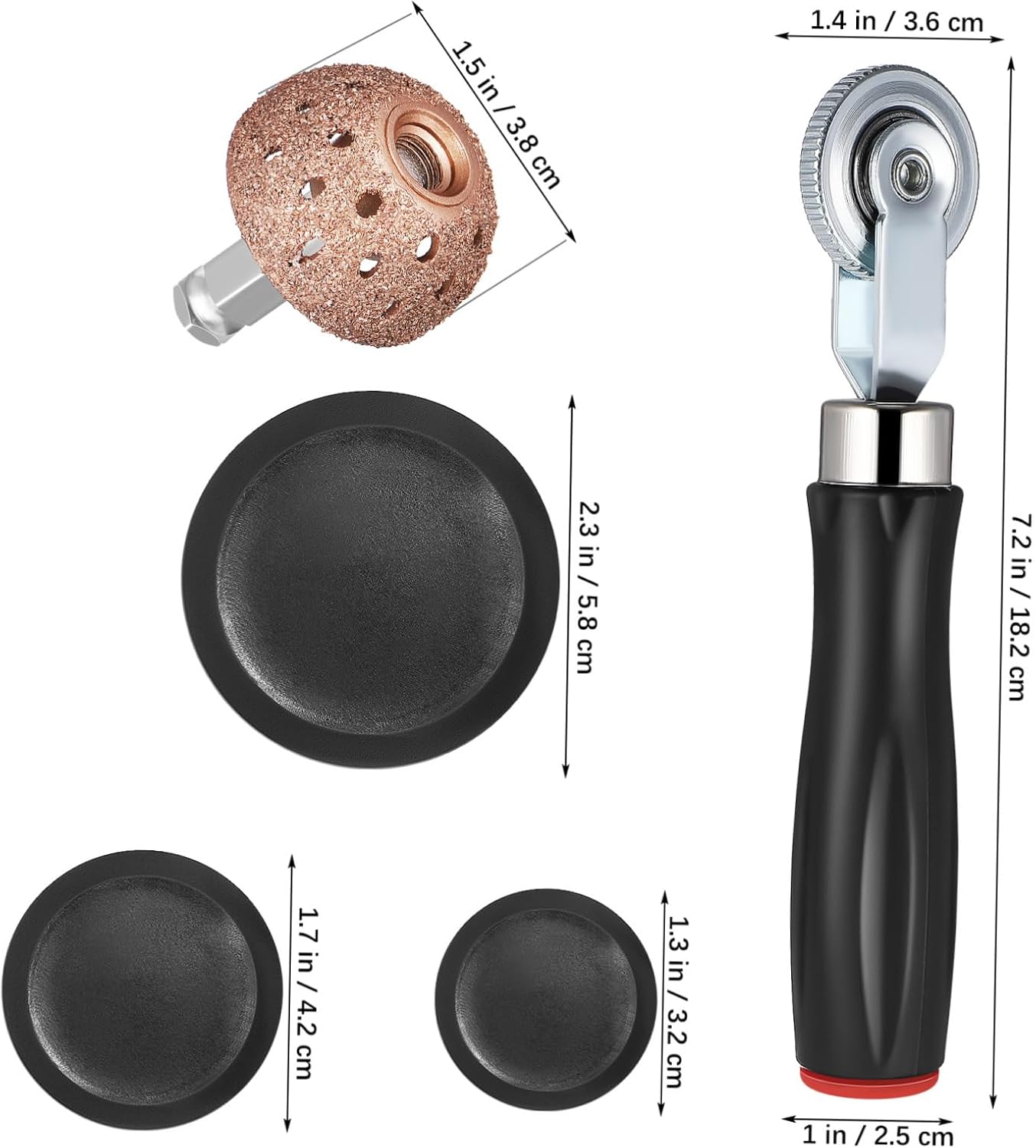 Automotive Tire Repair Kit Tire Patching Tools Buffer Roller Car Repair Kit for Cars Motorcycles Bicycles