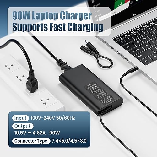 Miniatura 4 de Adaptador de CA de 90 W para laptop Dell Inspiron 17 1750 1764 1705 1720 1721 1737 1747 Dell Vostro 3500 3500n 3550 3550n 3555 3560 3700n 3700n