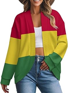 Cardigan Sweaters Cambodia Flag Shoulder Down Long Sleeved Cropped Cardigan for Women Lightweight Knit Fall Outfits Clothes