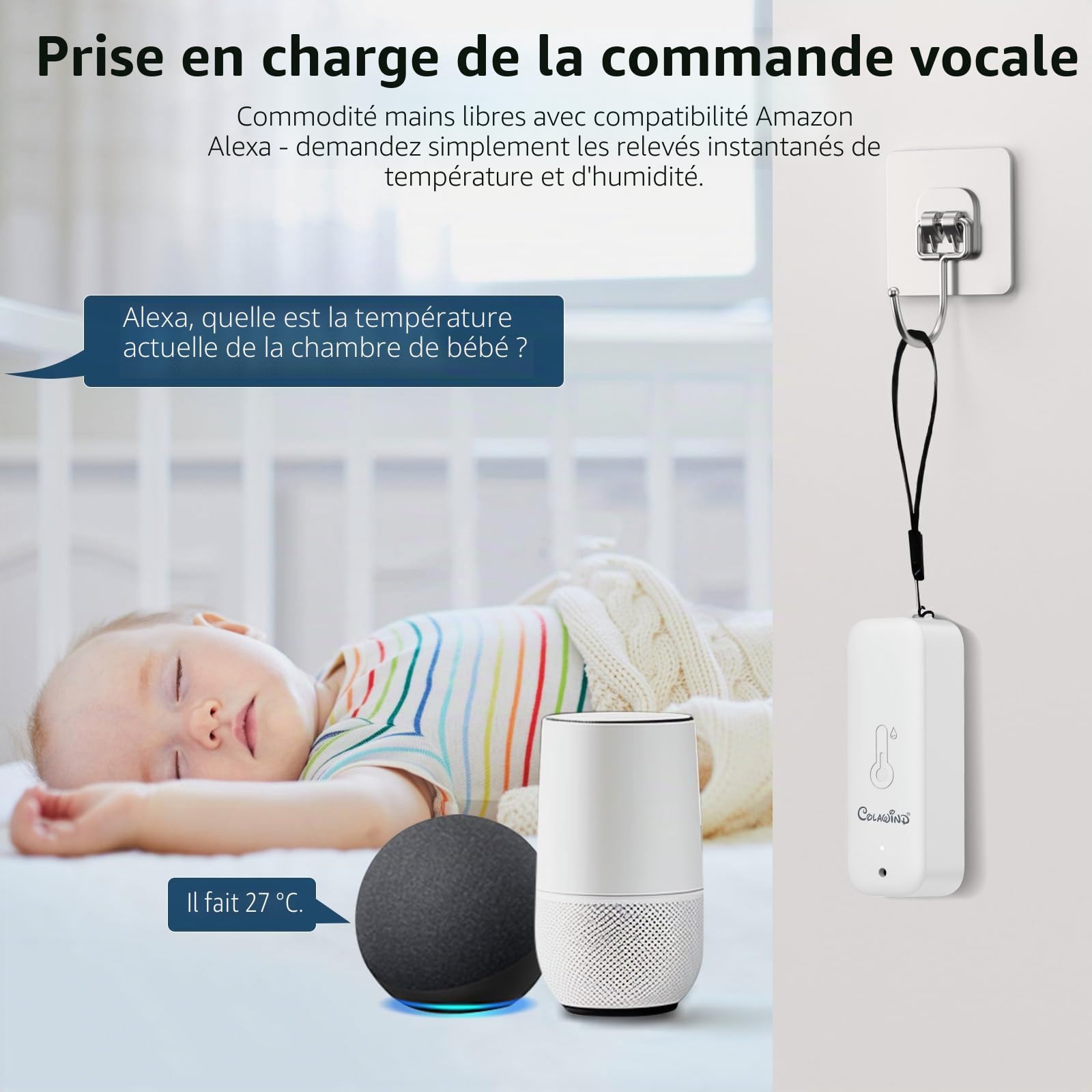 Capteur ZigBee de Température et d'humidité Intelligent IP65, Lot de 3 | ZigBee 3.0 Thermomètre Hygromètre Intérieur Extérieur pour Domotique, ZigBee Hub Requis, Compatible avec Alexa,Home Assistant