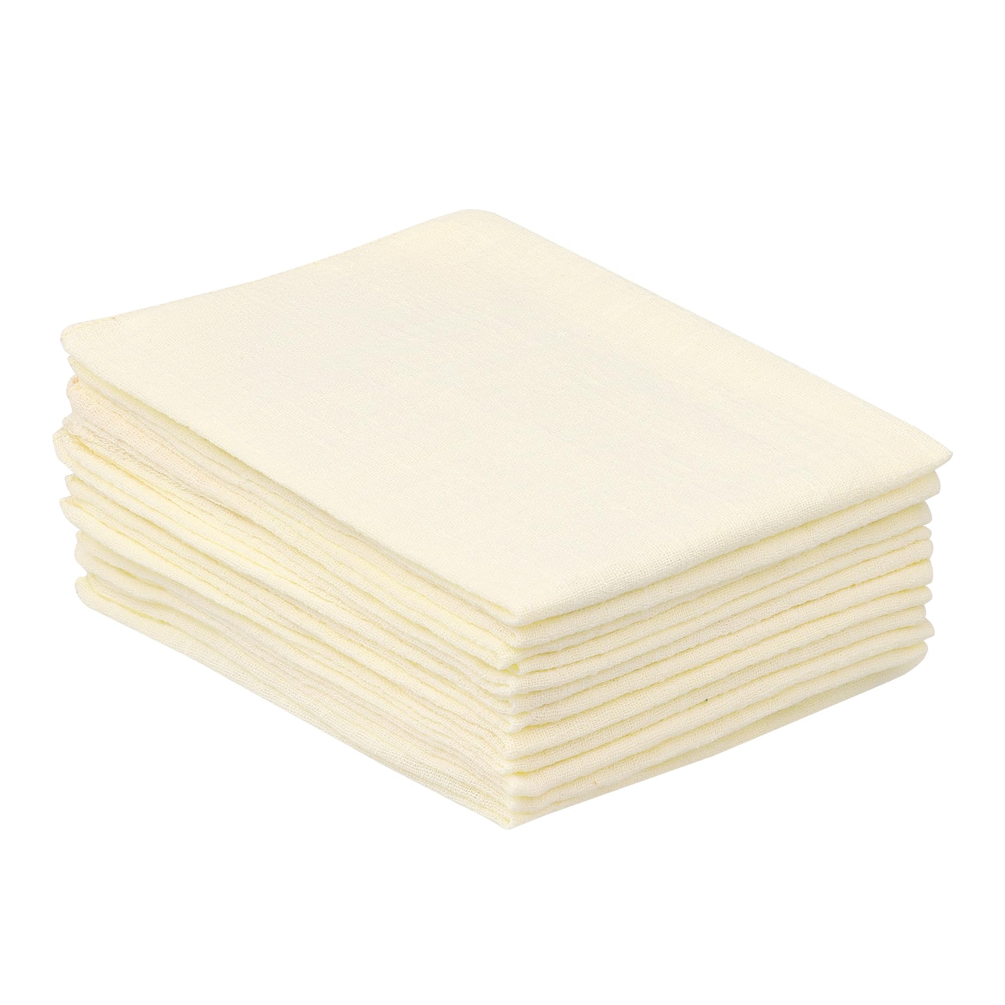 Servilletas de algodón beige de 17x17 pulgadas para restaurantes y bodas (paquete de 12)