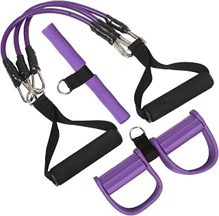 Baluue Adjustable Resistance Pedal Rope with Foam Handles for High Stability Fitness Training, Multifunctional Exercise Pull Band for Home Workout and Strength Building