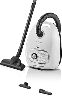 Bosch - Aspirador con Bolsa, Serie 4, Volumen XL de Bolsa de Polvo, Boquilla para Ranuras y tapicería, Blanco, BGB41WH1