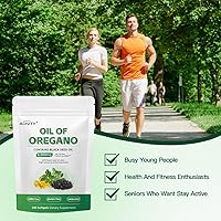 Vista 5 de Aceite de orégano con aceite de semilla negra, 6000 mg equivalente a hierbas por porción, alto contenido de carvacrol y timoquinona, sin OMG, sin
