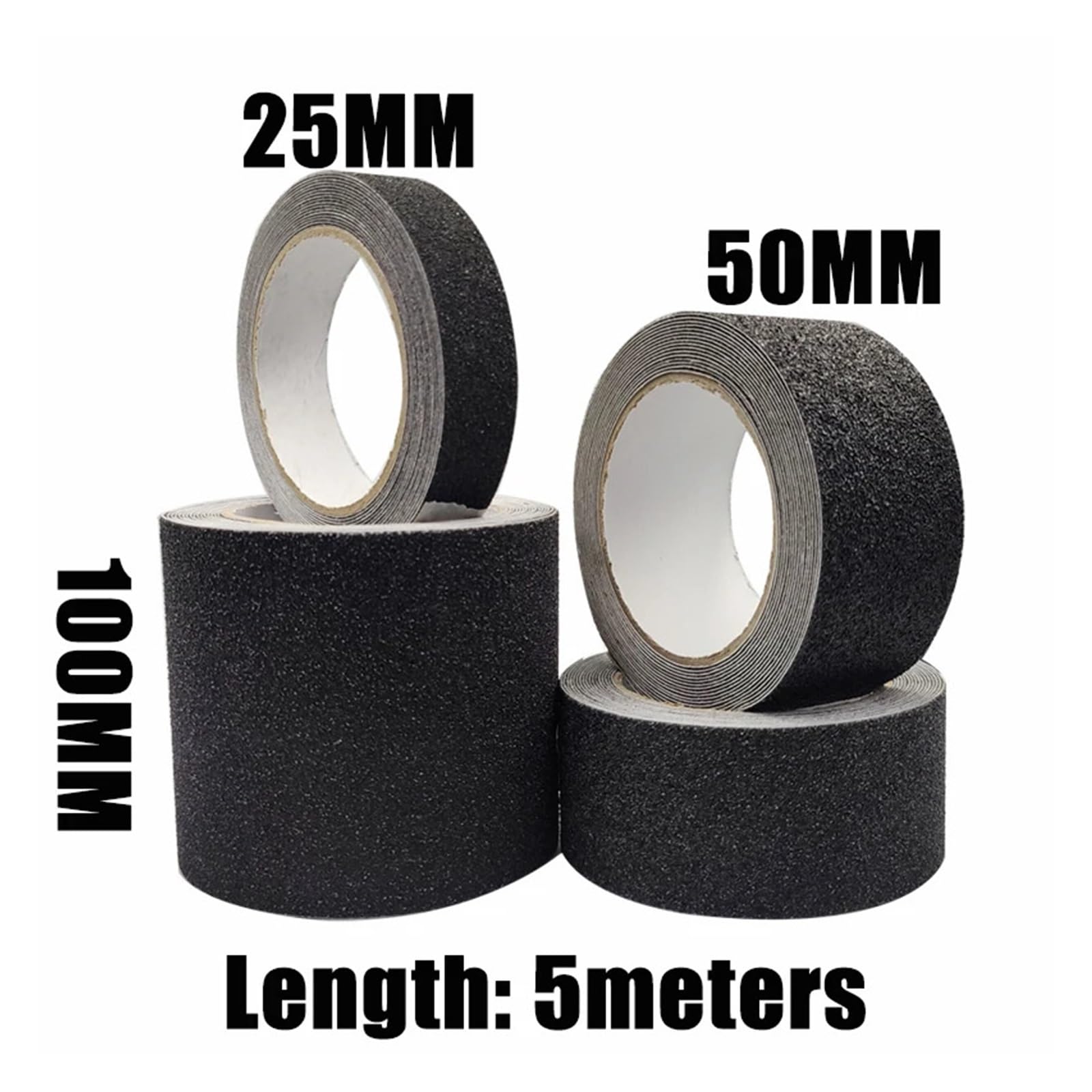 Cinta de peligro,Cinta antideslizante, Cinta de tracción antideslizante negra for exteriores, impermeable, de PVC, antideslizante, for usar en pasarelas, escaleras, rampas y terrazas(10cm)
