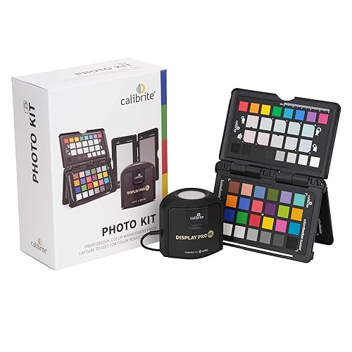 Calibrite Photo Kit w/Display Pro HL Monitor Calibration Colorimeter w/ColorChecker Passport Photo 2, Capture to Edit Color Workflow for RAW, Custom Camera Profiles, White Balance, Accurate Displays