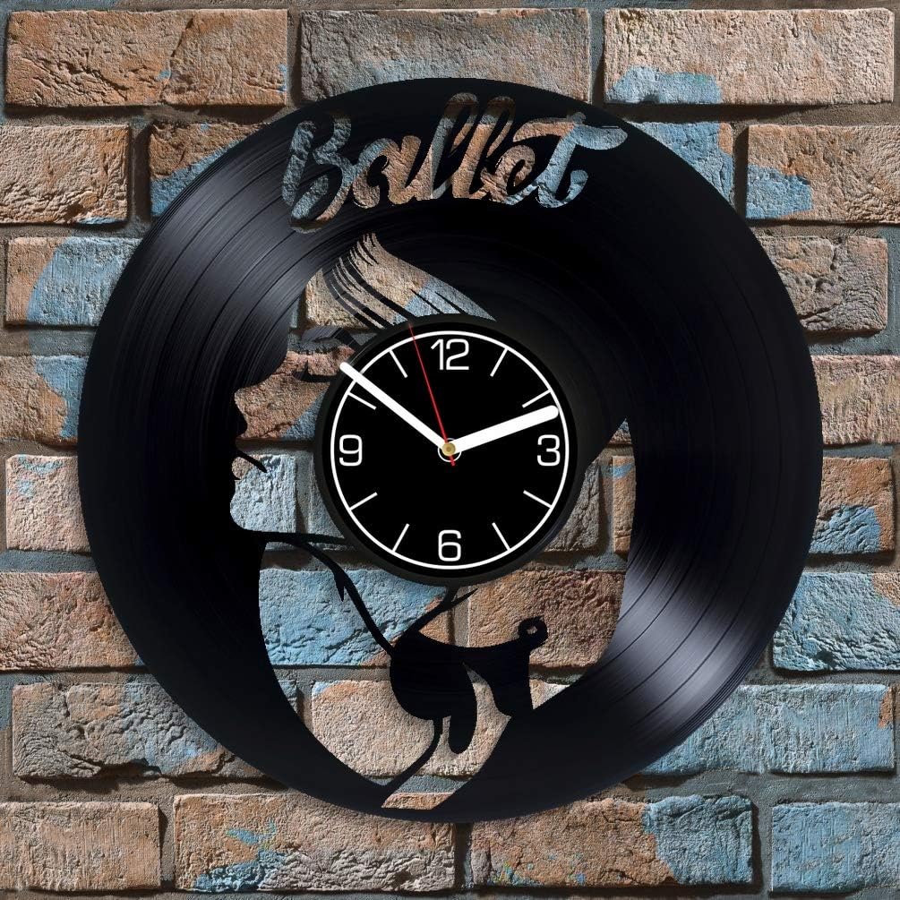 Performance Dance Clock Ballet Clock Gift for Girl Ballet Home Decoration Ballet Gift Dance Wall Art 12 inch Wall Clock Vintage Ballet Wall Clock Modern Ballet Vinyl Record Wall Clock