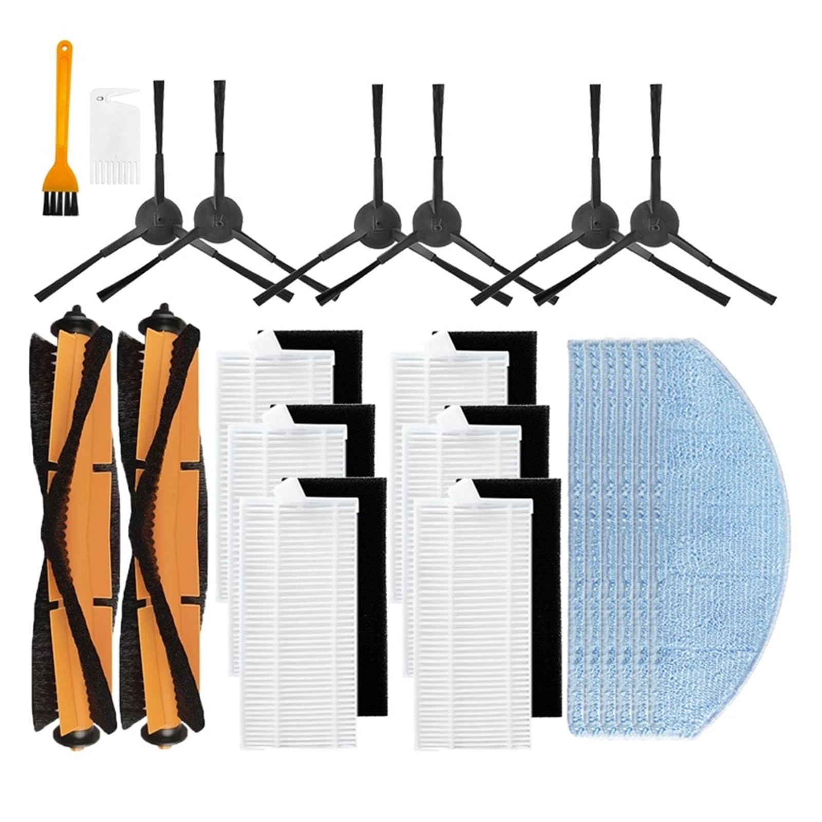 Kicici Compatible With Xiaomi Lydsto G2 Robot Vacuum Cleaner Spare Parts Hepa Filter Dust Bags Mop Cloth Rags Main Brush Side Brush Accessories(Set2)