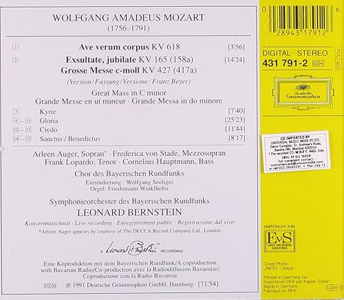 Vista 2 de Mozart Great Mass in C minor, K. 427 Exultate, jubilate, K. 165 Ave verum corpus, K. 618