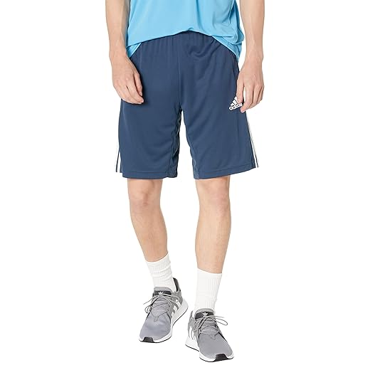 adidas Men's Designed 2 Move 3-Stripes Primeblue Shorts, Crew Navy/White, Medium