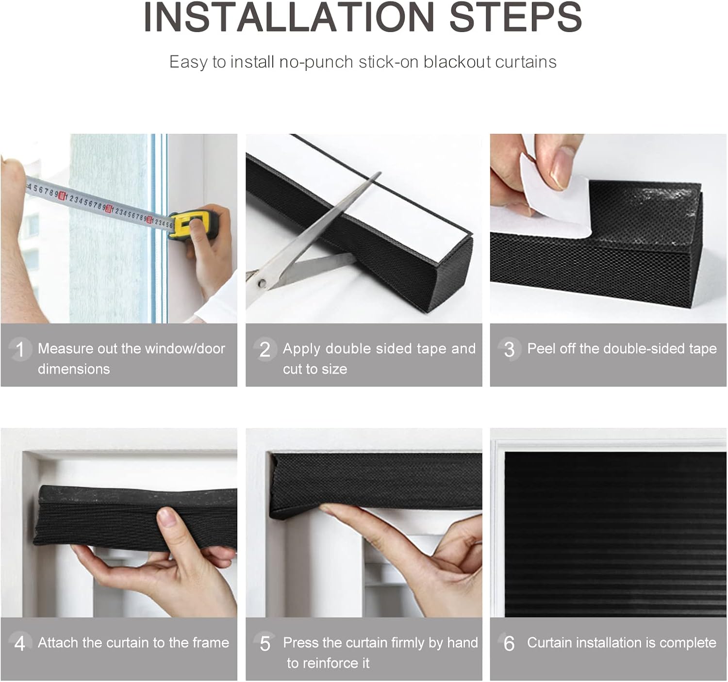 Blackout Blinds Cordless Temporary Blinds for Window No Drill Stick on Self Adhesive Clip on Paper Shades Room Darkening Window Shades for Bedroom Kitchen Bathroom
