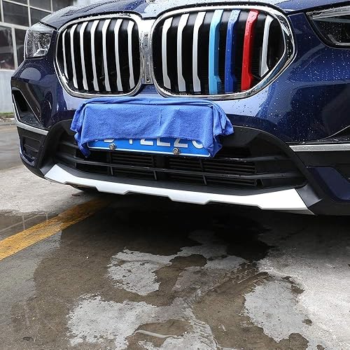 Miniatura 3 de YIWANG ABS cromado exterior parachoques delantero y trasero placa de protección accesorios para BMW X1 F48 2019-2021 Car Styling (trasero)
